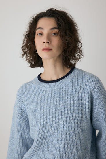 【crie conforto】ミックスカラーヤーンラインニット