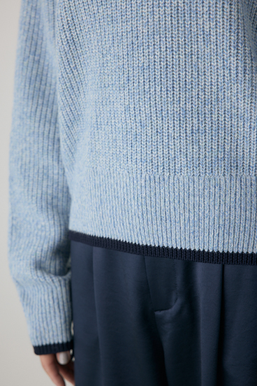 【crie conforto】ミックスカラーヤーンラインニット 詳細画像