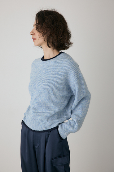 【crie conforto】ミックスカラーヤーンラインニット