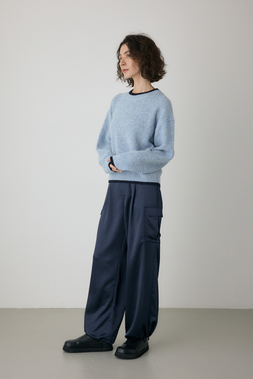 【crie conforto】ミックスカラーヤーンラインニット 詳細画像