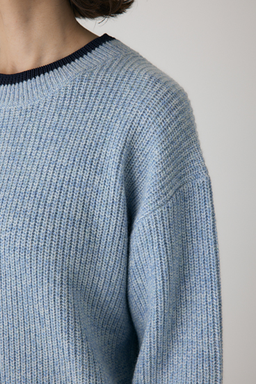 【crie conforto】ミックスカラーヤーンラインニット 詳細画像