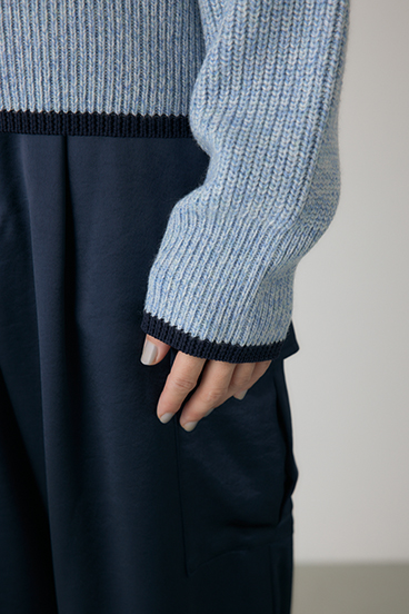 【crie conforto】ミックスカラーヤーンラインニット 詳細画像