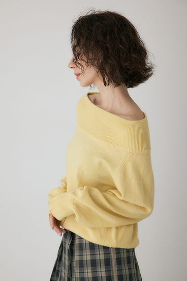 【crie conforto】ワイドボートネックニット