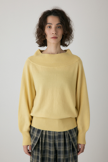 【crie conforto】ワイドボートネックニット 詳細画像