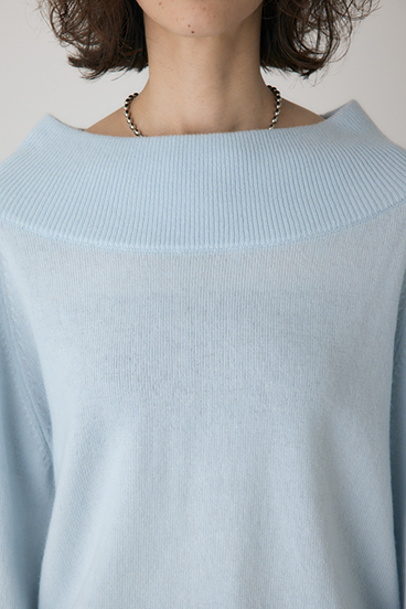 【crie conforto】ワイドボートネックニット 詳細画像