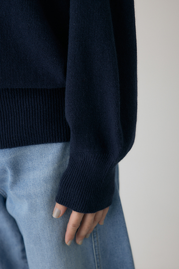 【crie conforto】ワイドボートネックニット 詳細画像