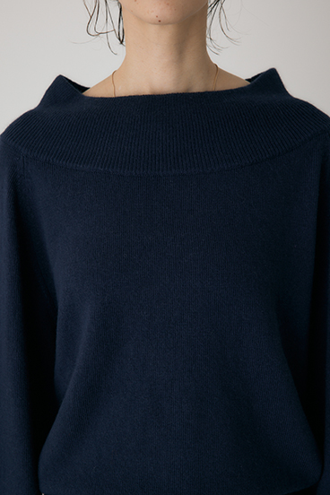 【crie conforto】ワイドボートネックニット 詳細画像