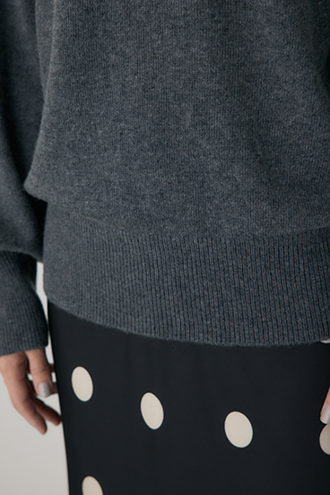 【crie conforto】ワイドボートネックニット 詳細画像