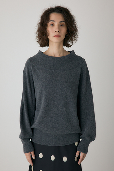 【crie conforto】ワイドボートネックニット 詳細画像