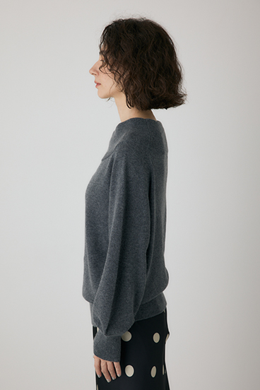 【crie conforto】ワイドボートネックニット 詳細画像