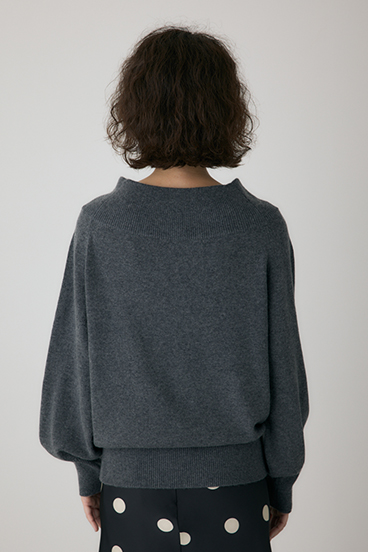 【crie conforto】ワイドボートネックニット 詳細画像