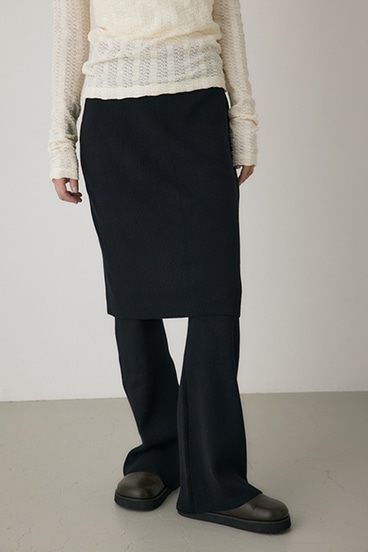 【crie conforto】リブニットスカートパンツ
