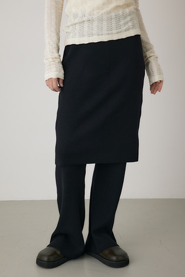【crie conforto】リブニットスカートパンツ