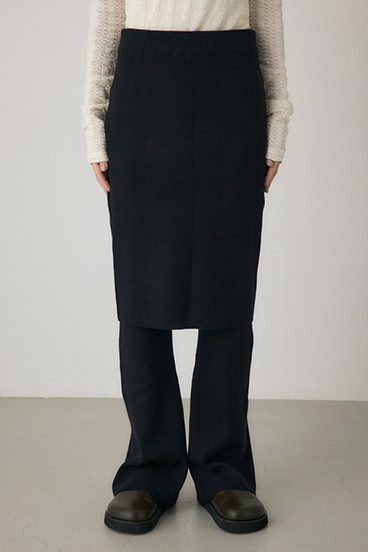 【crie conforto】リブニットスカートパンツ 詳細画像