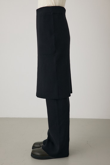 【crie conforto】リブニットスカートパンツ 詳細画像