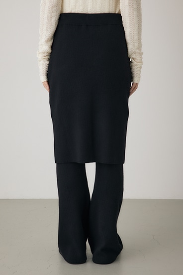 【crie conforto】リブニットスカートパンツ 詳細画像