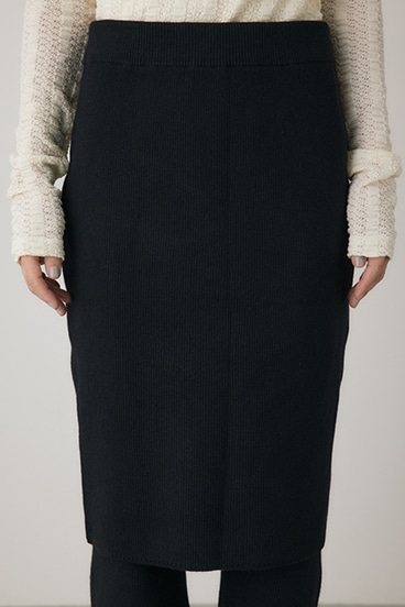 【crie conforto】リブニットスカートパンツ 詳細画像