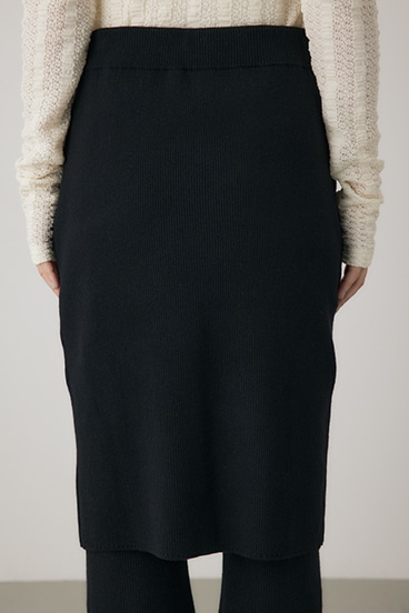【crie conforto】リブニットスカートパンツ 詳細画像