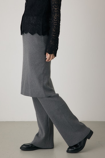 【crie conforto】リブニットスカートパンツ