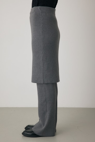 【crie conforto】リブニットスカートパンツ 詳細画像