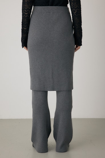 【crie conforto】リブニットスカートパンツ 詳細画像