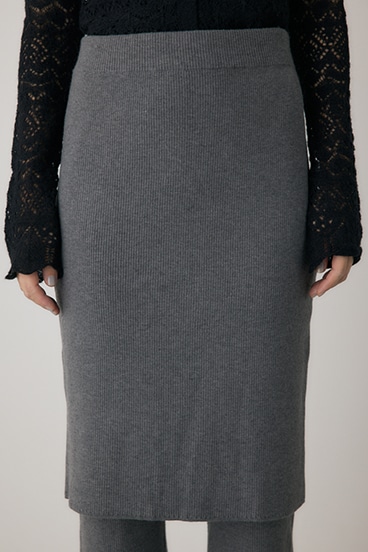 【crie conforto】リブニットスカートパンツ 詳細画像