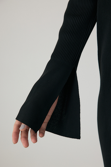 【crie conforto】ポロリブニットワンピース 詳細画像