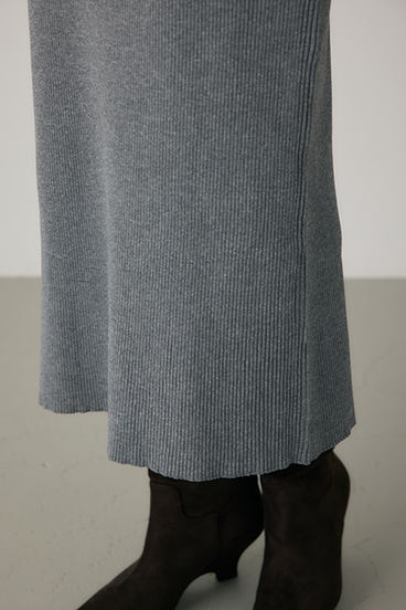 【crie conforto】ポロリブニットワンピース 詳細画像