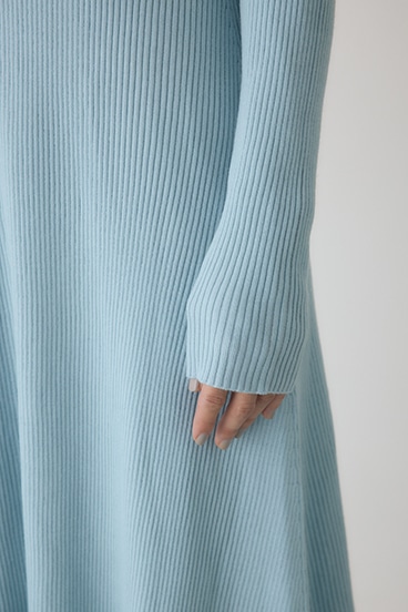 【crie conforto】フリンジリブニットワンピース 詳細画像