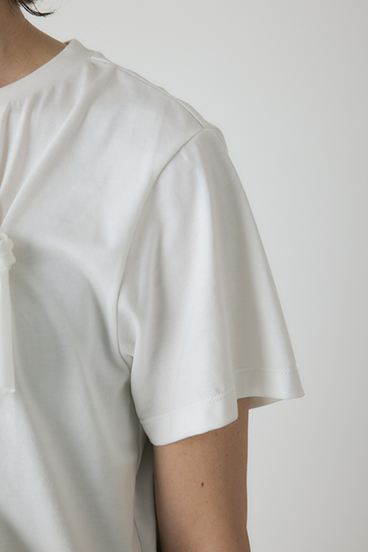 【crie conforto】ノットリボンTシャツ 詳細画像