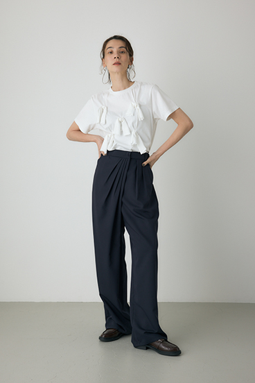 【crie conforto】ノットリボンTシャツ 詳細画像