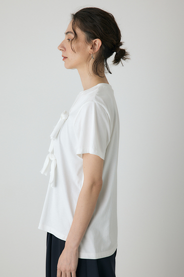 【crie conforto】ノットリボンTシャツ 詳細画像