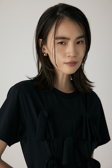 【crie conforto】ノットリボンTシャツ