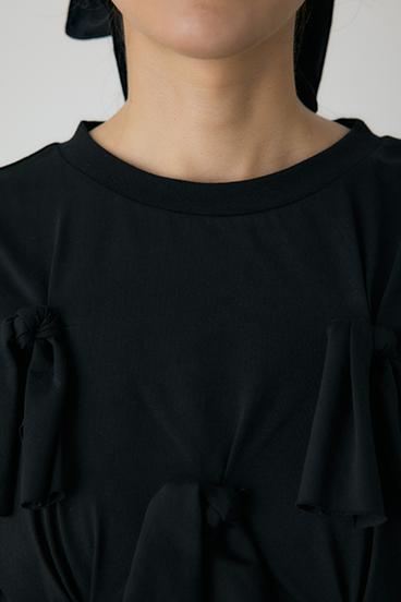 【crie conforto】ノットリボンTシャツ 詳細画像