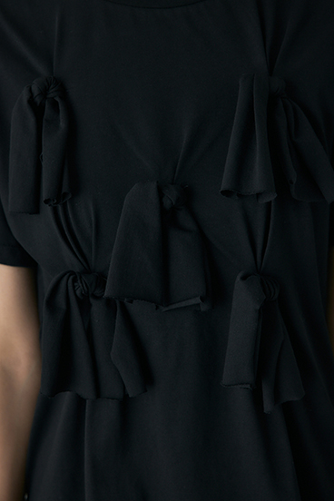 【crie conforto】ノットリボンTシャツ 詳細画像