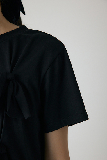 【crie conforto】ノットリボンTシャツ 詳細画像