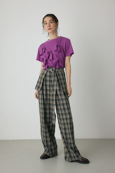 【crie conforto】ノットリボンTシャツ 詳細画像