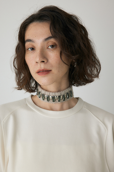 【crie conforto】ビジューチョーカーセットカットソー 詳細画像