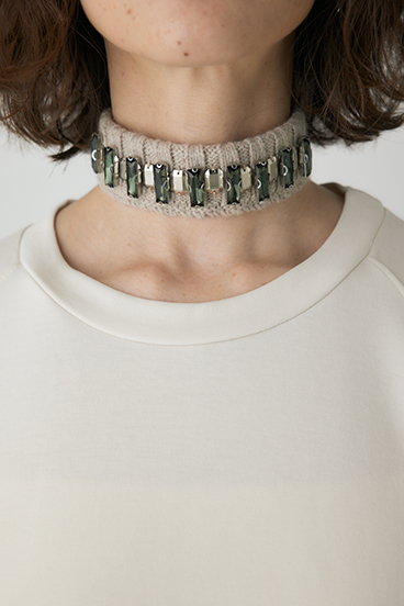 【crie conforto】ビジューチョーカーセットカットソー 詳細画像