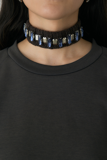 【crie conforto】ビジューチョーカーセットカットソー 詳細画像