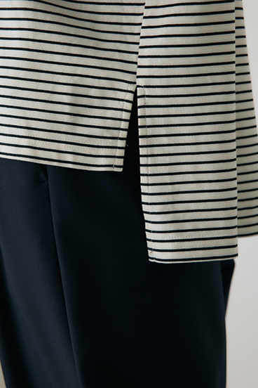 【crie conforto】ボーダーボリュームスリーブプルオーバー  詳細画像