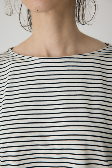 【crie conforto】ボーダーボリュームスリーブプルオーバー  詳細画像