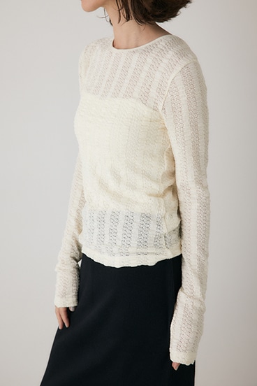 【crie conforto】シャーリングデザイントップス 詳細画像