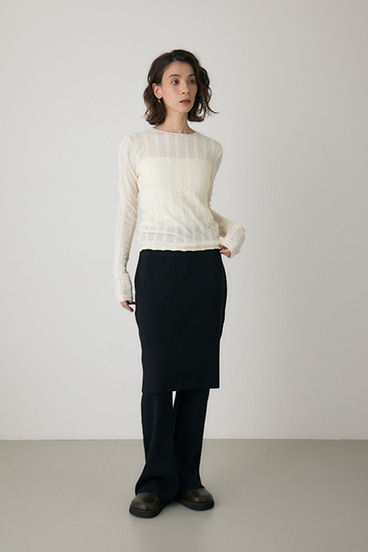 【crie conforto】シャーリングデザイントップス 詳細画像