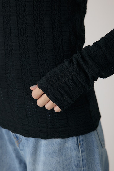 【crie conforto】シャーリングデザイントップス 詳細画像