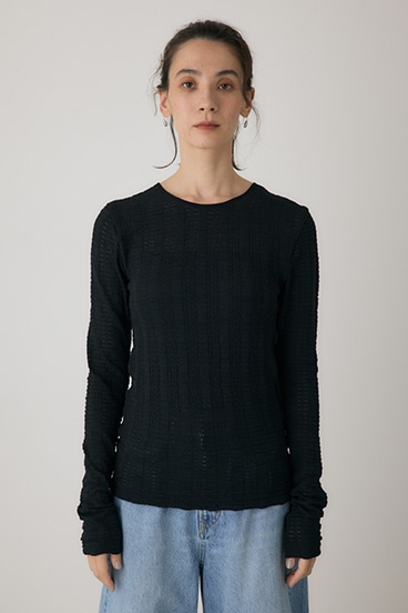 【crie conforto】シャーリングデザイントップス 詳細画像