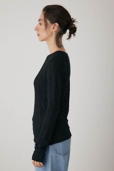 【crie conforto】シャーリングデザイントップス 詳細画像