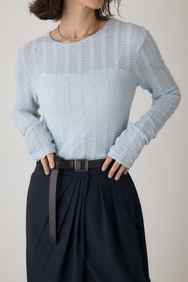 【crie conforto】シャーリングデザイントップス