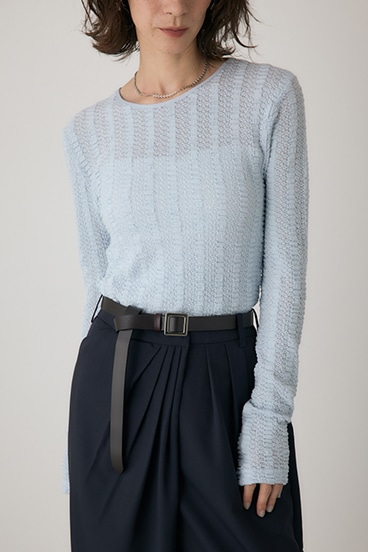 【crie conforto】シャーリングデザイントップス