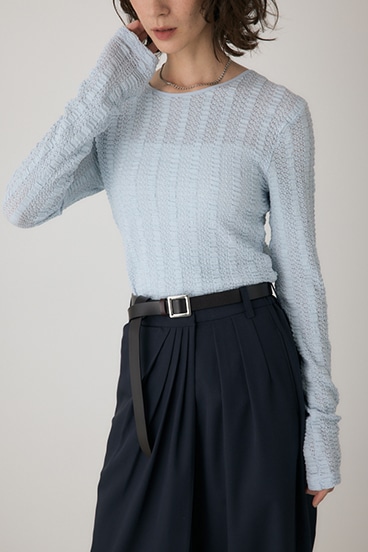 【crie conforto】シャーリングデザイントップス 詳細画像